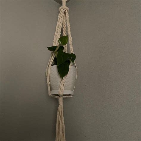 Macrame Planta Percha Jardinera Colgante Jardinera De Pared Grande