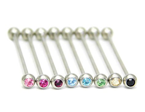 Mega Barbell Aço Cirúrgico 316L Premium Crystals MBLDJ