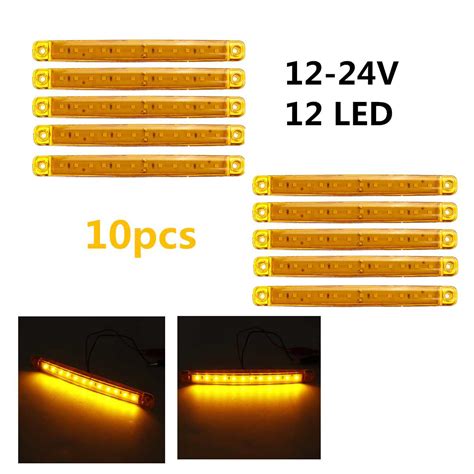 10 stk 12v 24v 12 førte lastbil sidemarkeringsindi Grandado