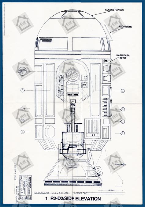 Printable Star Wars R2D2 Blueprint Poster High Resolution - Etsy