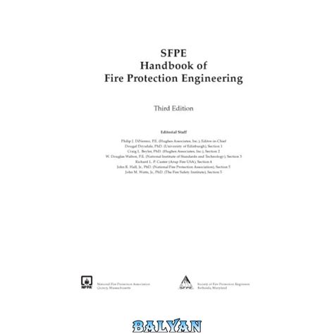 دانلود کتاب Sfpe Handbook of Fire Protection Engineering - بلیان