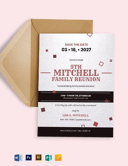 5 Free Reunion Invitation Templates Pdf Word Doc Psd