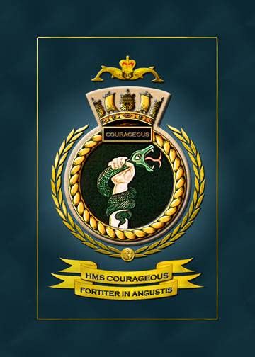 HMS COURAGEOUS - SUBMARINE - SHIPS CREST | JACKS TAXI