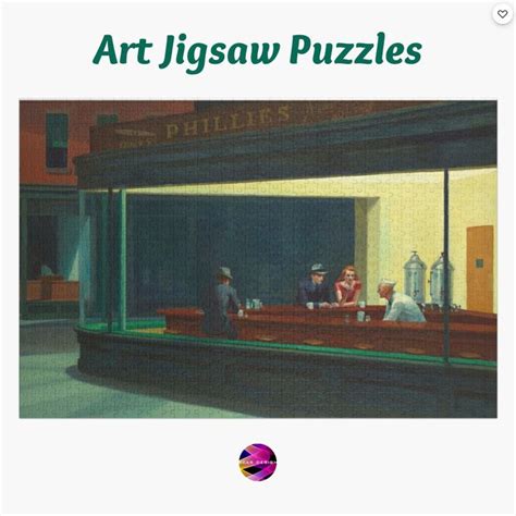 Edward Hopper Nighthawks Jigsaw Puzzle By Scardesign11 Jigsaw Puzzles Lovers Art Edward Hopper