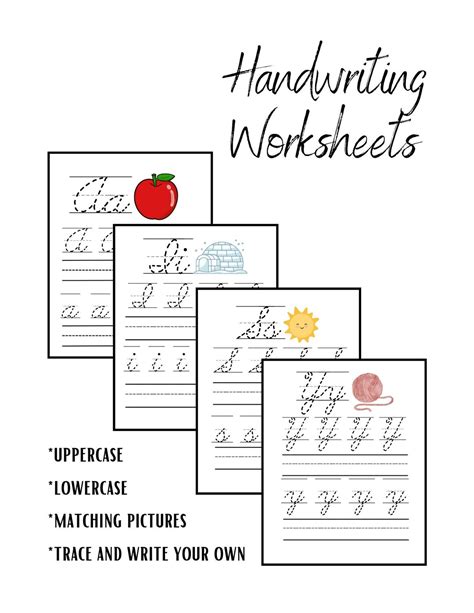 Printable Cursive Handwriting Worksheet, Learn to Write Worksheet ...