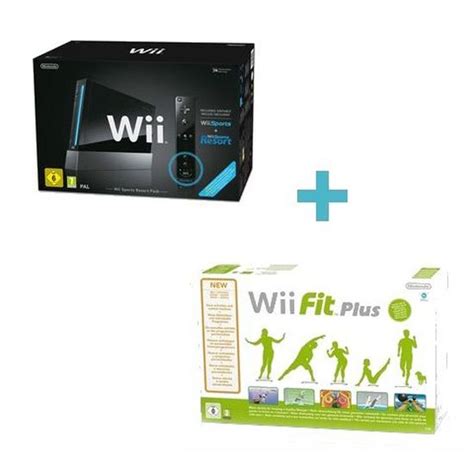 Console Wii Noire Nintendo Wii Sports Resort Pack Avec Wii Fit