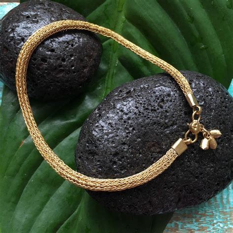 Quality Brass Anklet Luxury Golden Chain Anklet Romantic Etsy