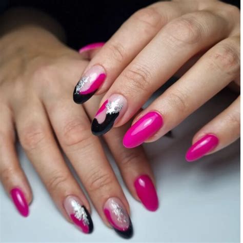 85 Pink And Black Nails: The Perfect Blend of Femininity and Edge