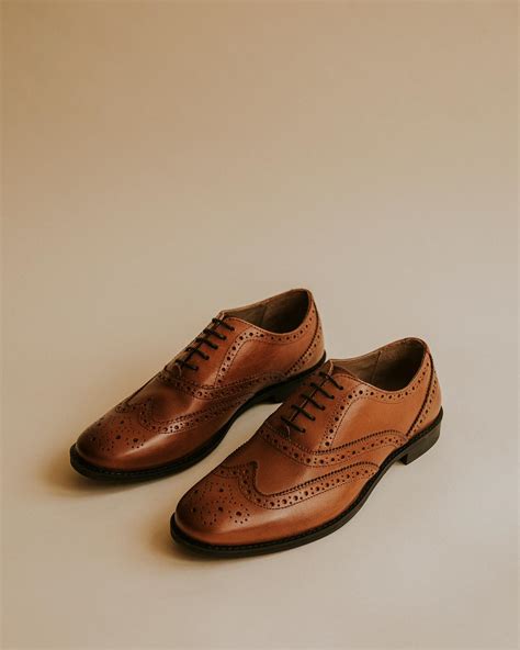 Mens Brown Leather Derby Shoes Premium Photo Rawpixel