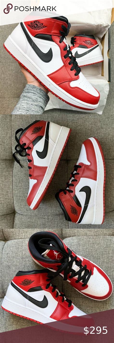 🤍🖤 ️ Air Jordan 1 retro mid Chicago shoes | Jordans for men, Air ...