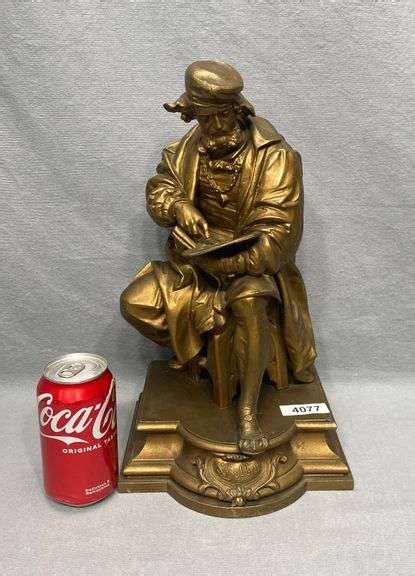 Antique Spelter Sculpture Of Artist Dixon S Auction At Crumpton