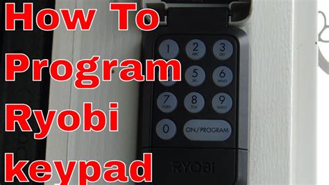 How To Program A Ryobi Garage Door Keypad Youtube