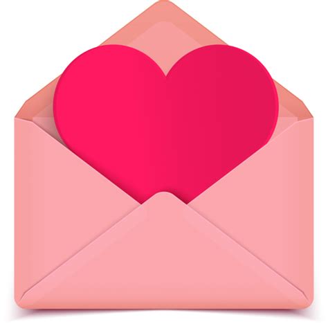 Valentine Love Open Letter Flying Hearts Clipart Citypng