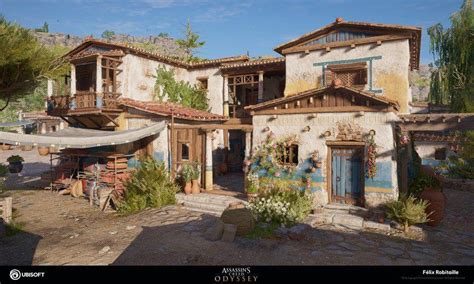 Artstation Assassin S Creed Odyssey Houses Félix Robitaille Assassins Creed Odyssey