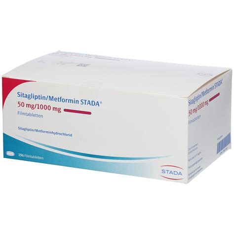 SITAGLIPTIN Metformin STADA 50 Mg 1000 Mg Filmtabl 196 St Mit Dem E