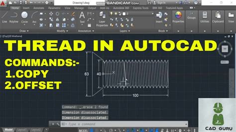 How To Make Thread In AutoCAD 2D YouTube