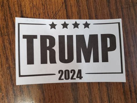 Trump 2024 Car Decal Etsy