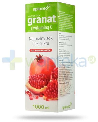 Granat Z Witamin C Naturalny Sok Z Owoc W Granatu Ml Cena