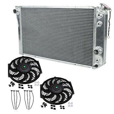 Ebay Row Aluminum Cooling Radiator X Fan Kit For