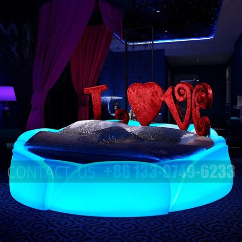 Direct Deal Colorful Rose Bed Sex Bed For Hotel Use And Private Round