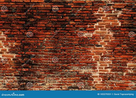 Damaged Brick Wall for Background Stock Image - Image of material ...