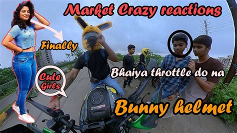 Cute Girls Reactions To My Dominar400 Bunny Helmet Cover And Best Market