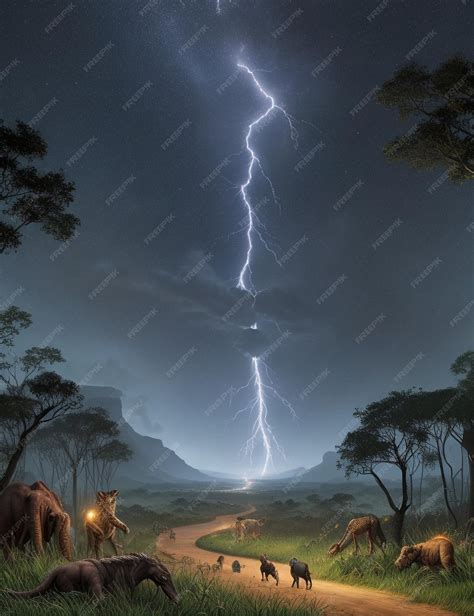 Premium Photo | African forest thunderstorm weather