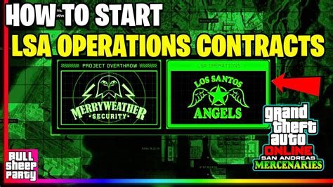 How To Start The Lsa Operations Contracts San Andreas Mercenaries