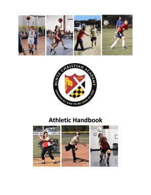 Fillable Online Athletic Handbook Mintz Christian Academy Fax Email