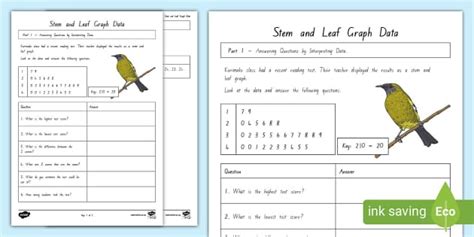 Free stem and leaf plot worksheet, Download Free stem and leaf plot ...