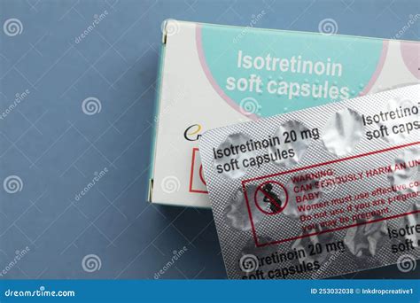 London Uk August 2022 Packs Of Isotretinoin Or Roaccutane Tablets