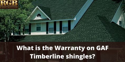 What is the Warranty on GAF Timberline shingles? | RGB Construction ...