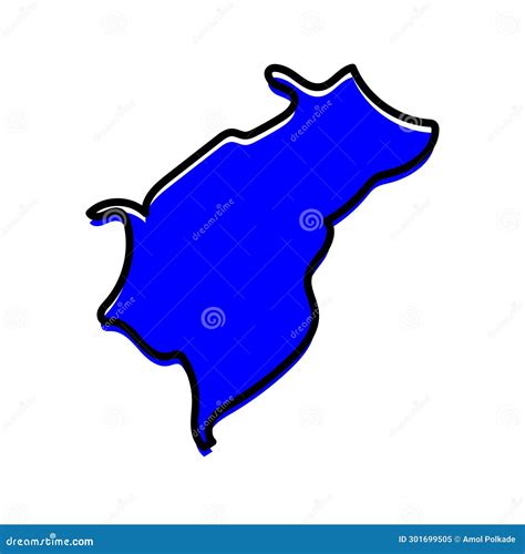 Merida State of Venezuela Vector Map Design Stock Vector - Illustration ...