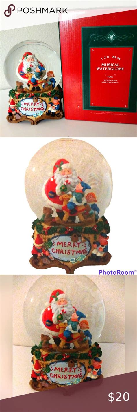 Holiday Lane Music Christmas Santa Claus Snow Globe Musical Water Globe