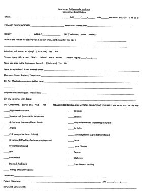 Fillable Online Assignment Of Benefits Nj Doctors And Surgeons Fax