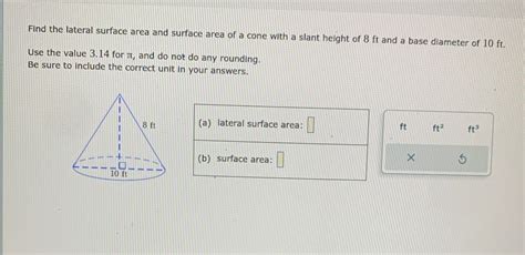 [Solved] Find the lateral surface area and surface area of a cone with ...