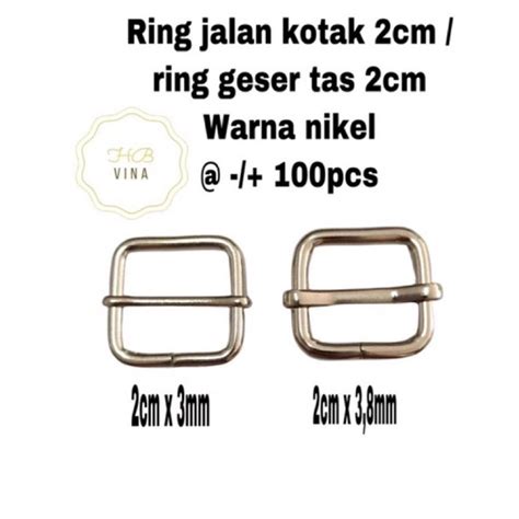 Jual Ring Jalan Kotak Cm Ring Geser Tas Cm Nikel Pcs Indonesia