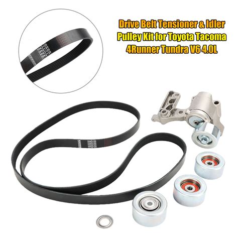 Drive Belt Tensioner And Idler Pulley Kit For Toyota Tacoma 4runner Tundra V6 40l Mad Hornets