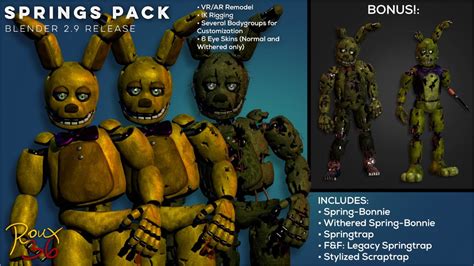 Fnaf Roux36 Springs Pack Blender 2 9 Release Youtube