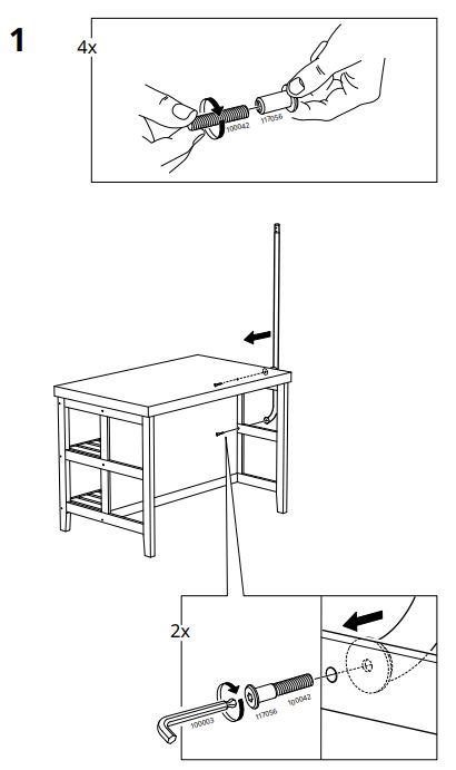 Ikea Vadholma Kitchen Island With Rack Instruction Manual