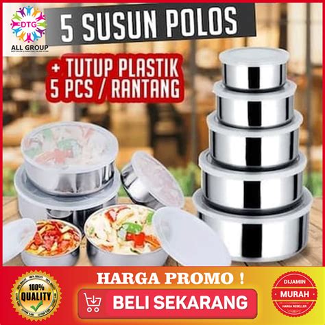 Harga Promo Rantang Stainless 5pcs 5 Susun Fresh Box Rantang