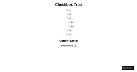 Checkbox Tree Codesandbox