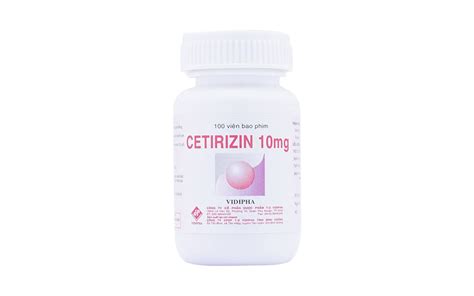 Thuốc Cetirizin 10mg Vidiphar Điều Trị Viêm Mũi Dị Ứng 100 Viên Nhà