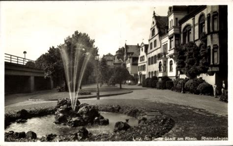 Ansichtskarte Postkarte Linz Am Rhein Rheinanlagen Akpool De