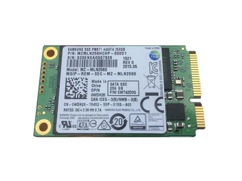 Samsung PM871 MSATA 256GB MZMLN256HCHP 000D1 MZ MLN256D Solid State