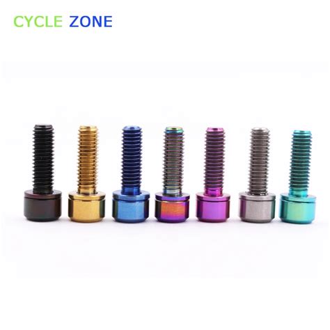 M5x20mm Screws Ti Titanium Bicycle Stem Bolt Mountain Bike Ultralight