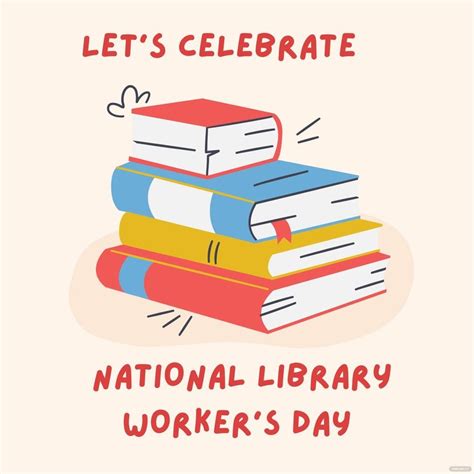 Free National Library Workers Day Templates Examples Clip