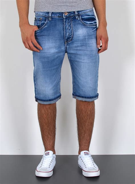 Herren Esra Herren Jeans Shorts Basic Jeans Shorts Kurze Bermuda Shorts