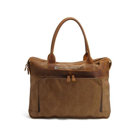 Messenger Laptop Bags Canvas Laptop Bag, Canvas Leather Tote Bag ...