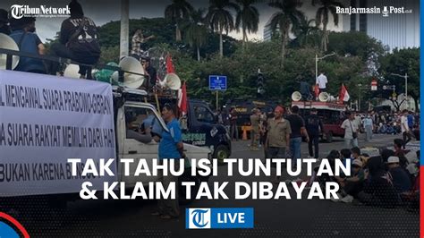 Sejumlah Pendukung Prabowo Gibran Tak Tahu Isi Tuntutan Saat Adu Demo